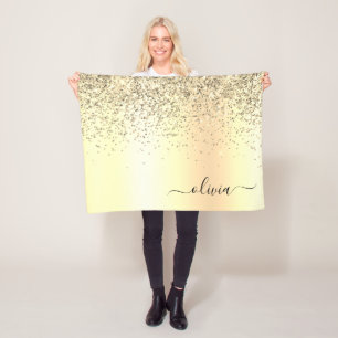 Name des Monogram-Glitzer Fleecedecke