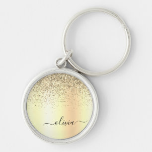 Name des Monogram-Glitzer Schlüsselanhänger