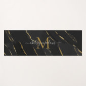 Name des Monogram-Kalligraphie-Skripts aus Gold-Ma Yogamatte (Vorderseite (Horizontal))
