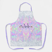 Name des monogram Opal Dripping Iridescent Ice-Gli Schürze (Vorderseite)