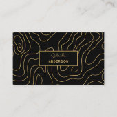 Name des Monogram-Skripts für die abstrakte Goldli Visitenkarte (Vorderseite)