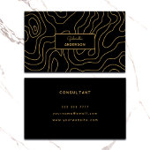 Name des Monogram-Skripts für die abstrakte Goldli Visitenkarte