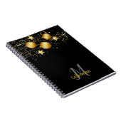 Name des Monogram-Skripts für die schwarze und gol Notizblock (Rechte Seite)