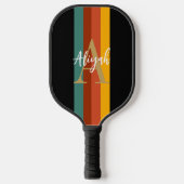 Name des Monogram-Skripts für klassische Retro-Str Pickleball Schläger (Vorderseite)