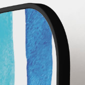 Name des Monogram-Skripts für Wasserfarbenstreifen Pickleball Schläger (Linke Seite)