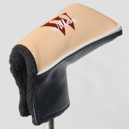 Name des Monogram-Skripts Golf Headcover (3/4 Vorderseite)