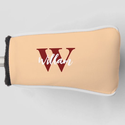 Name des Monogram-Skripts Golf Headcover (Vorderseite)
