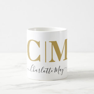 Name des Monogram-Unternehmens Kaffeetasse