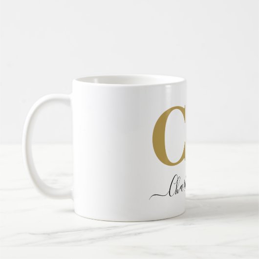 Name des Monogram-Unternehmens Kaffeetasse (Links)