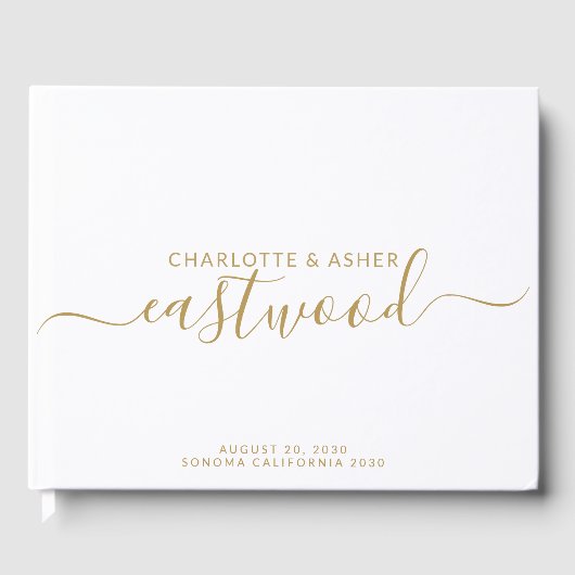 Name des Monogramm-Skriptes Gästebuch (Vorderseite)