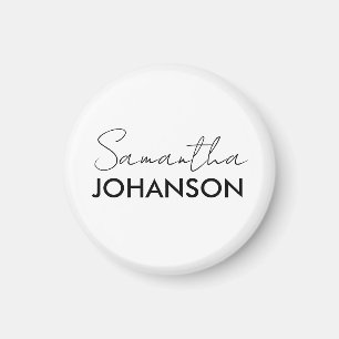 Name des Monogramm-Skripts Moderne Minimalistisc Magnet