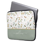 Name des Monogrammes aus dem Herbst modern Laptopschutzhülle (Vorderseite Links)