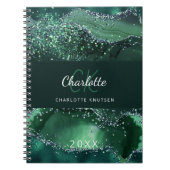 Name des Monogrammes aus grünem Marmor Notizblock (Vorderseite)