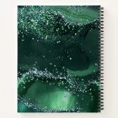 Name des Monogrammes aus grünem Marmor Notizblock (Rückseite)