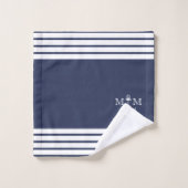 Name des Monogrammes der Nautischen Marine Badhandtuch Set (Waschlappen)