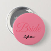 Name des Monogrammes des Bride-Brautparty Custom W Button (Vorne & Hinten)