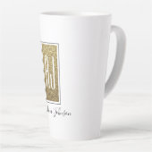 Name des Monogrammes des eleganten Sparkle-Glitzer Milchtasse (Rechte Ecke)