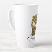 Name des Monogrammes des eleganten Sparkle-Glitzer Milchtasse (Linke Ecke)