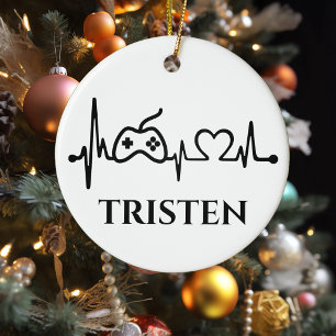 Name des Monogrammes des Gamings Keramik Ornament