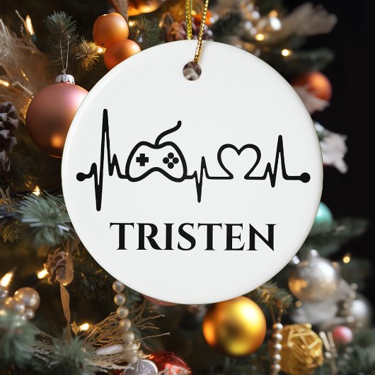 Name des Monogrammes des Gamings Keramik Ornament