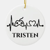 Name des Monogrammes des Gamings Keramik Ornament (Vorne)