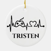 Name des Monogrammes des Gamings Keramik Ornament (Hinten)