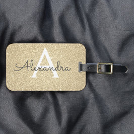 Name des Monogrammes des Glitzer Gepäckanhänger