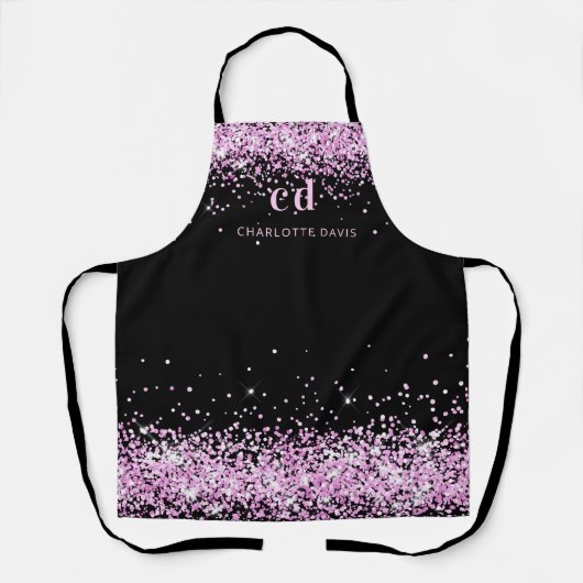 Name des Monogrammes des Glitzer Schürze (Vorderseite)