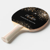 Name des Monogrammes des Glitzer Schwarz Glitzer Tischtennis Schläger (Vorderseite)