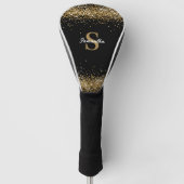 Name des Monogrammes des Gold Glitzer Golf Headcover (Vorderseite)