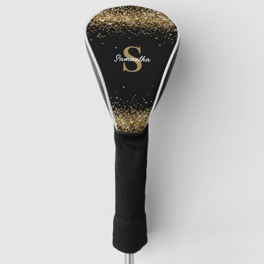 Name des Monogrammes des Gold Glitzer Golf Headcover (Vorderseite)