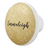Name des Monogrammes des Gold Glitzer Keramikknauf (Rechts)