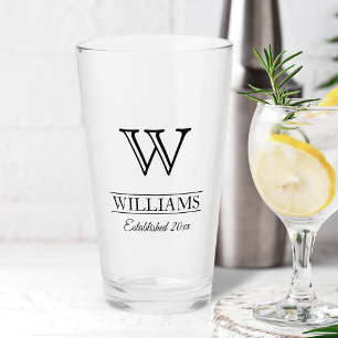 Name des Monogrammes einer benutzerdefinierten Ele Glas