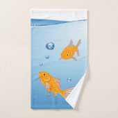Name des Monogrammes "Fublau"und "Orange Goldfish" Badhandtuch Set (Handtuch)