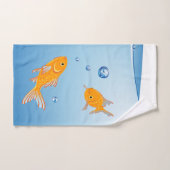 Name des Monogrammes "Fublau"und "Orange Goldfish" Badhandtuch Set (Handtuch)