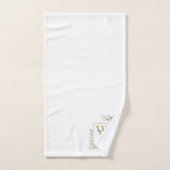 Name des Monogrammes für Aquarellgrün Badhandtuch Set (Handtuch)