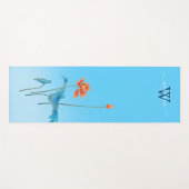 Name des Monogrammes für benutzerdefinierte blauen Yogamatte (Vorderseite (Horizontal))