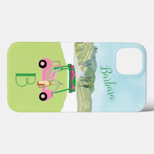 Name des Monogrammes für die Golf-Szene Case-Mate iPhone Hülle (Rückseite (Horizontal))