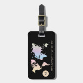 Name des Monogrammes für die Holographische Pastel Gepäckanhänger (Vorderseite vertikal)