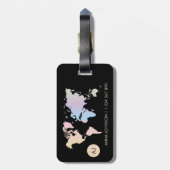 Name des Monogrammes für die Holographische Pastel Gepäckanhänger (Rückseite vertikal)