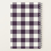 Name des Monogrammes für einfaches Plum Buffalo Ka Notizblock (Rückseite)