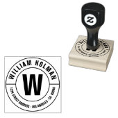 Name des Monogrammes Holz-Rücksendeadresse Gummistempel (Stempel)