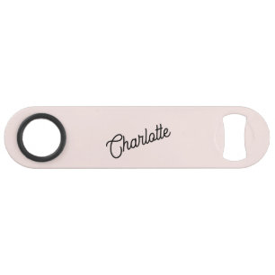 Name des Monogrammes Modernes Blütenrosa Speed Flaschenöffner