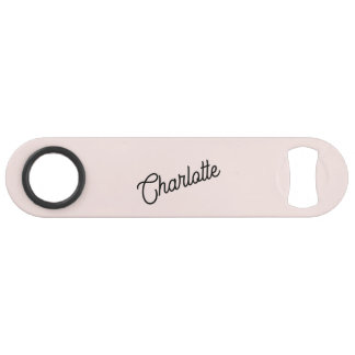 Name des Monogrammes Modernes Blütenrosa Speed Flaschenöffner