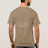 Name des Monogrammes Pebble Brown Initial Modern T-Shirt (Rückseite)