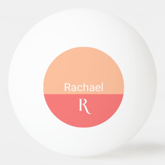 Name des Monogrammes Tischtennisball (Rückseite)
