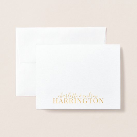 Name des Monogrammkopfes Folienkarte (Vorderseite mit Umschlag)