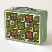 Name des Monogrammmusters des Kleeblatts Metall Brotdose (Rückseite)