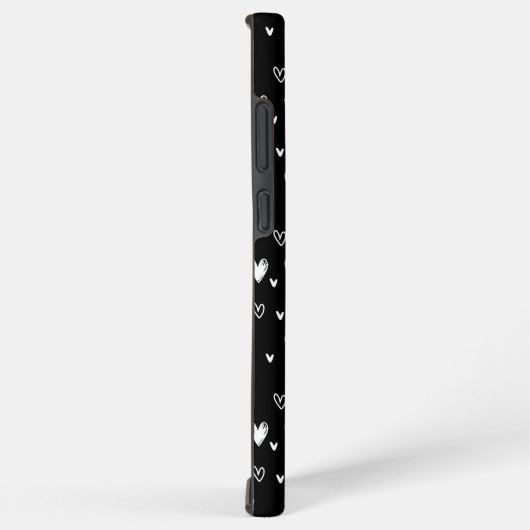 Name des Monogrammmusters des Schwarz-weißen Doodl Samsung Galaxy Hülle (Rechte Seite)