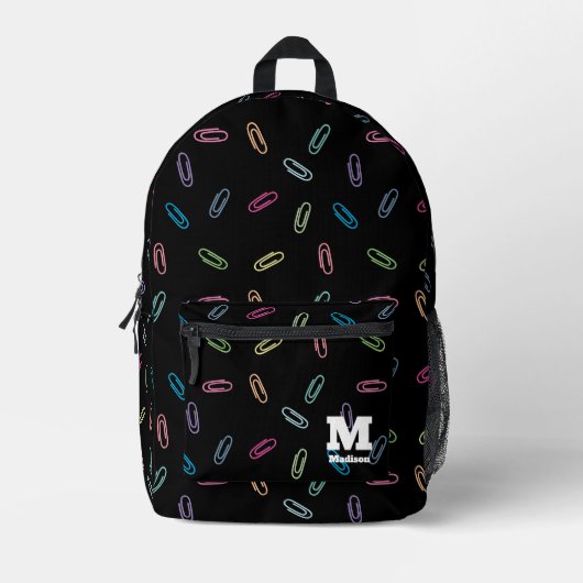 Name des Monogramms Bedruckter Rucksack (Vorderseite)